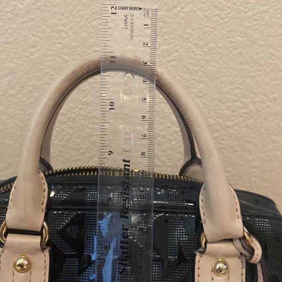 Michael Kors black patent shiny monogram bag - Picture 15 of 16